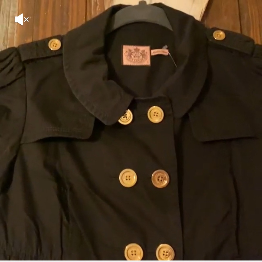 Juicy couture tiered double breasted trench style overcoat  Sz small